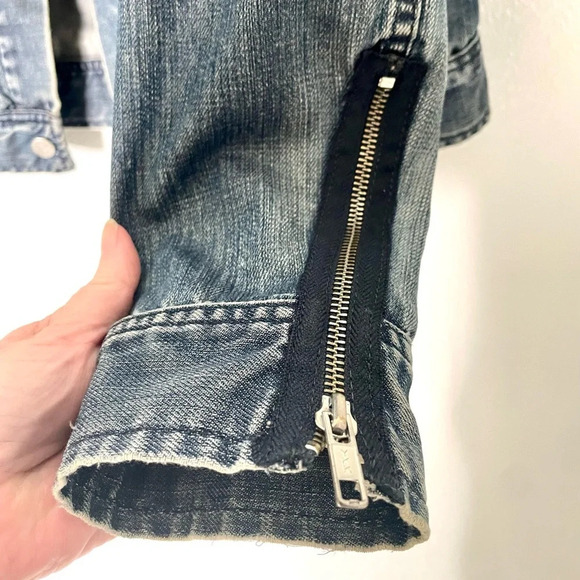 Marc by Marc Jacobs military strip Denim Jacket. Size Large - Picture 6 of 10